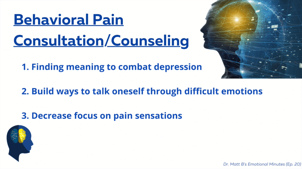 Counseling for chronic pain