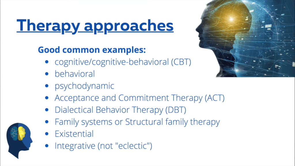 therapy approaches used by therapists