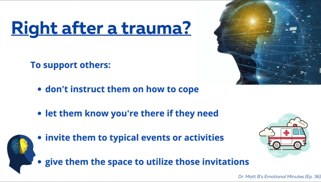 Supporting Other People after Trauma