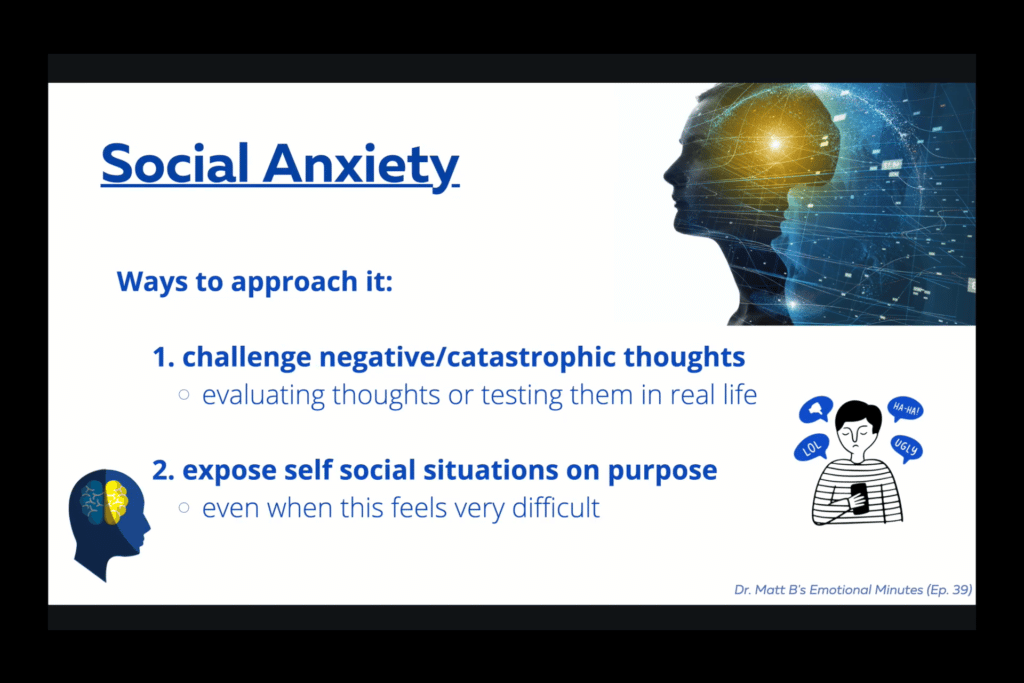 Coping strategies for social anxiety