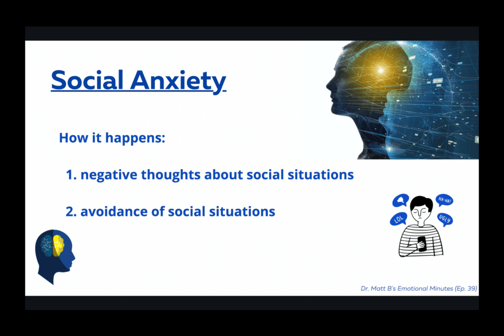 Symptoms of social anxiety