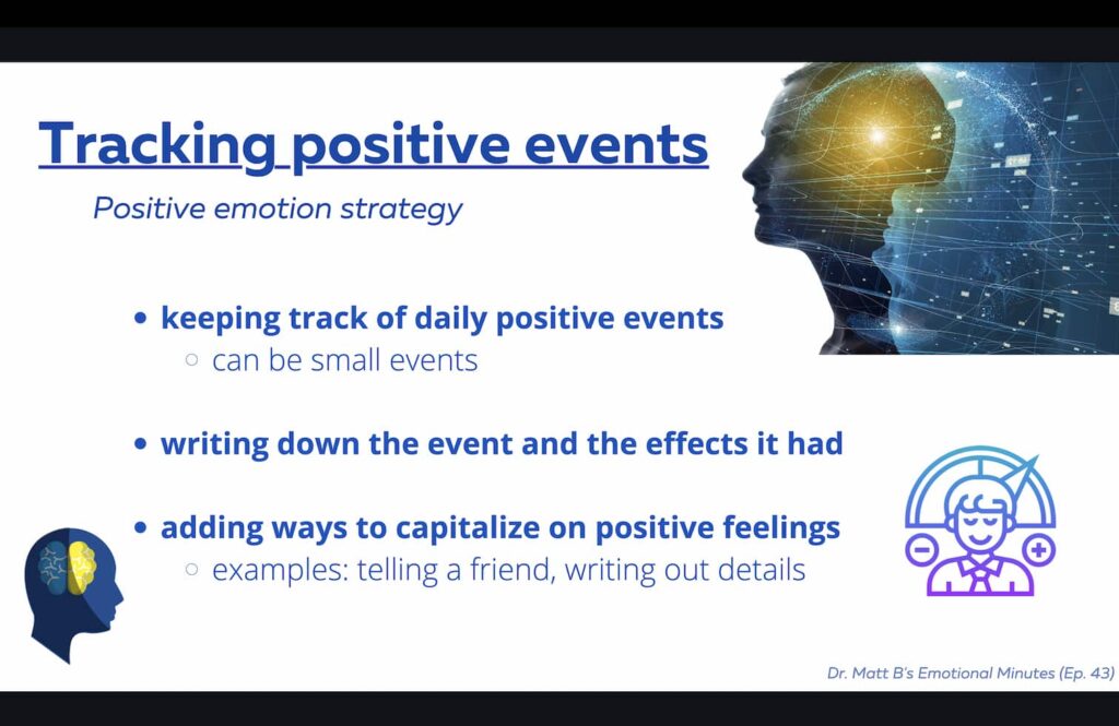 Tracking positive events and emotions